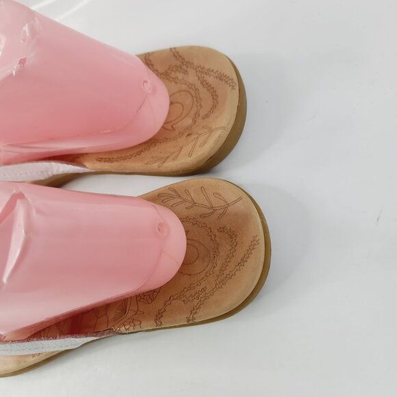 OluKai Women's Bright White Full-Grain Leather Honu Beach Thong Sandal Size 10 - Picture 4 of 6